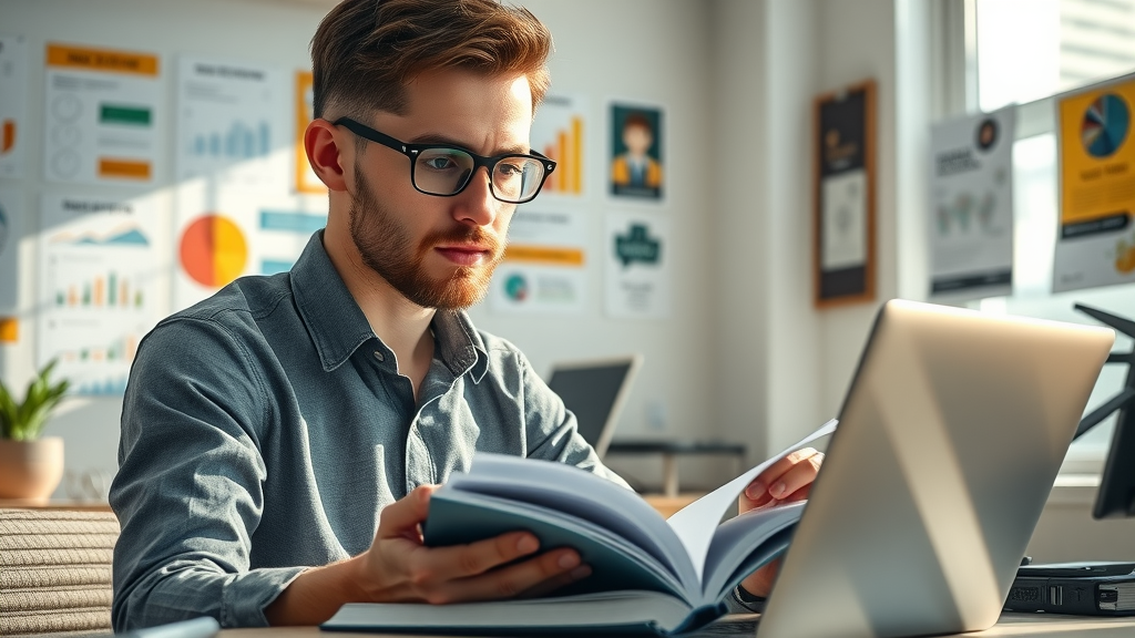 Detailed study setup for CompTIA Security+ exam showing IT professional analyzing textbooks and digital resources.