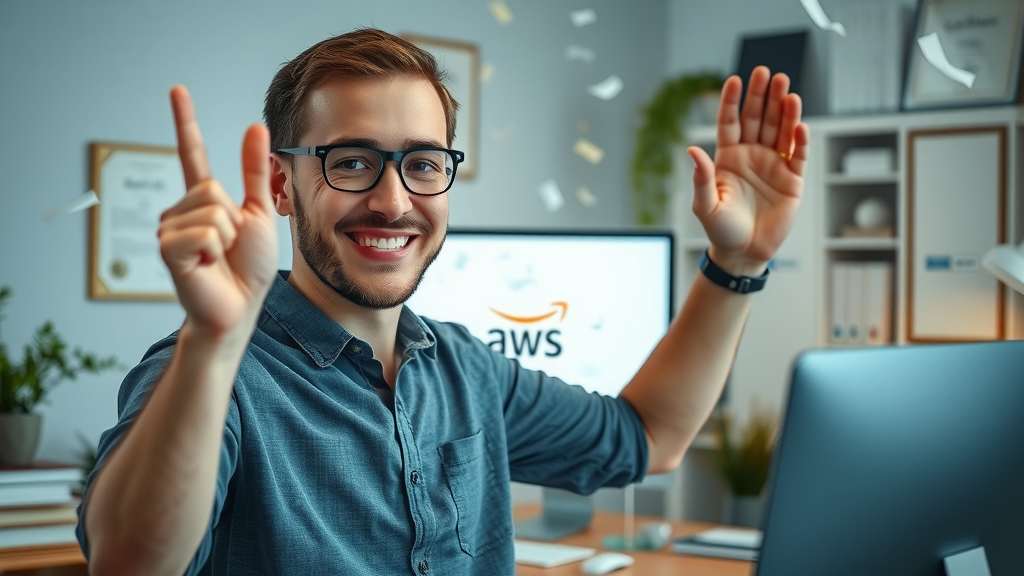 aws certification student achieving certification milestone